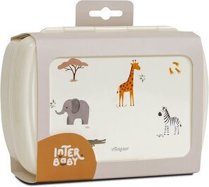 Interbaby Plastic Beige Lunch Box With Compartments 700ml