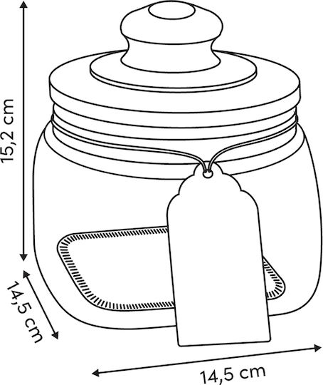 5Five Jar for Sugar Coffee Cereals with Lid Glass Transparent 1200ml
