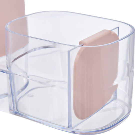 5Five Kitchen Dispenser Plastic with Sponge Holder Pink 540ml