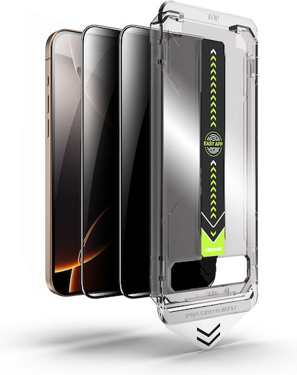 Techsuit Titanglass Fullcover 2 Бройки iPhone 18 Pro Privacy Протектори За Мобилни Телефони