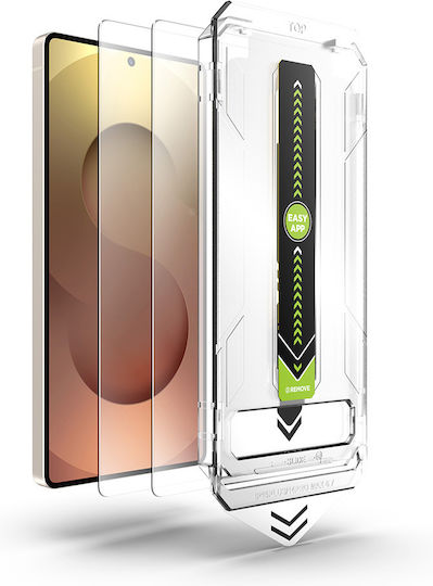 Techsuit Fingerprint Unlock Compatible Titanglass Crystalhd 2 Pack Samsung Galaxy S24 Fe A56 5g Clear
