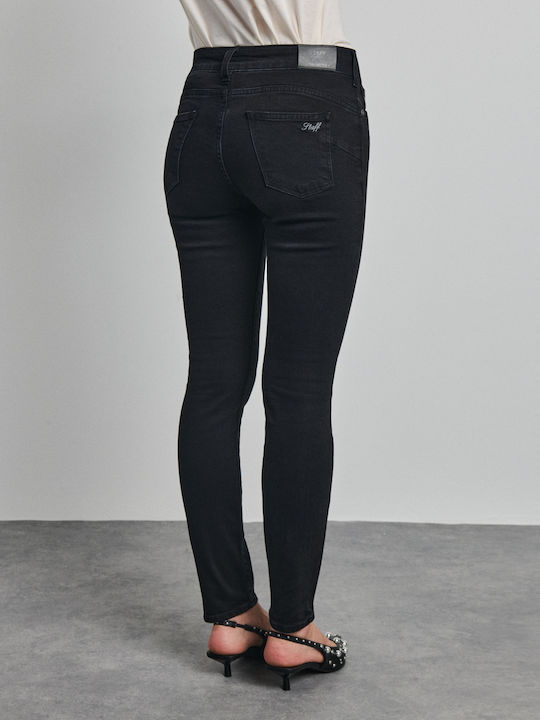 Sandra Damen Jeans Hosen in Slim Passform Schwarz