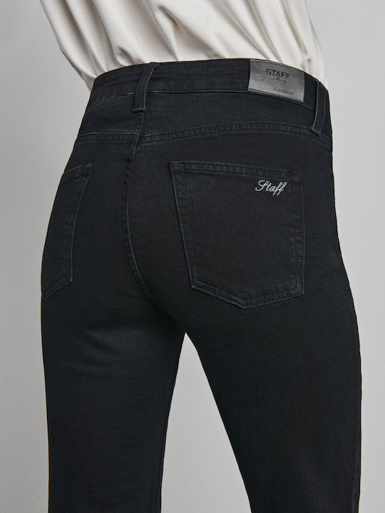 Дамско Джинсово Панталон Камбанка в Bootcut Кройка Черен