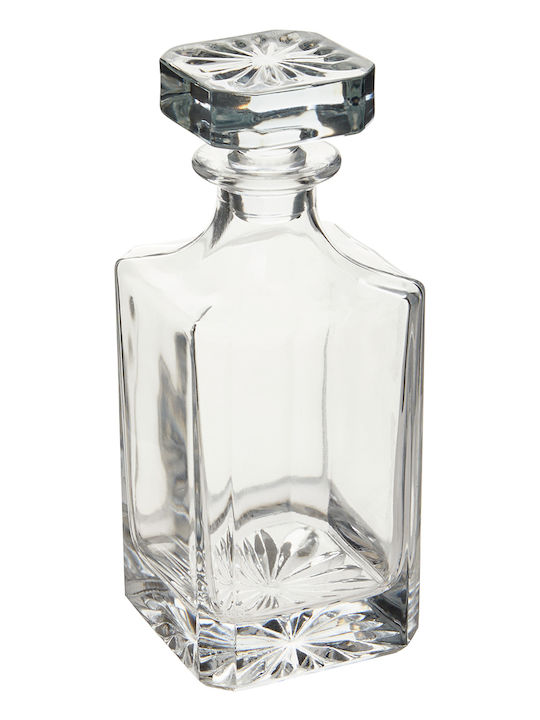 Crystal Whiskey Serving Decanter with Stopper and Glasses 6pcs