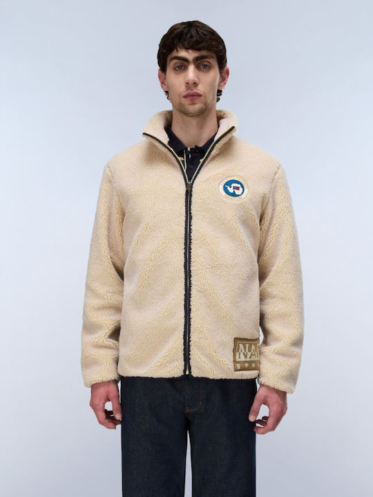 Men's Fleece Cardigan Ecru