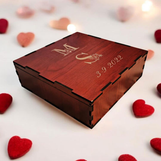 Strawberry 3D Memory Box Made of Wood