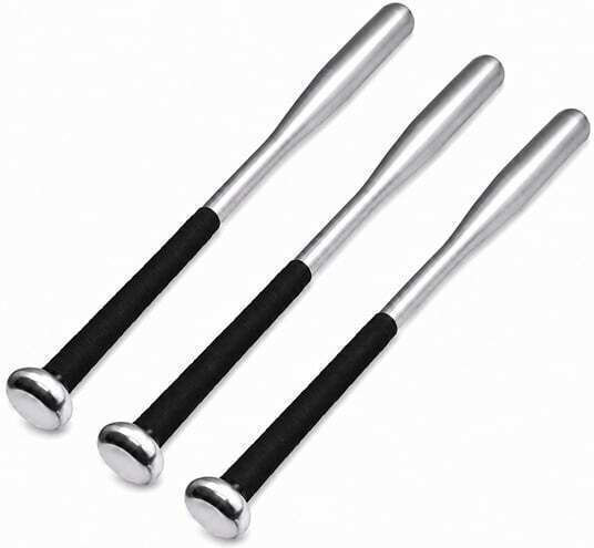 Set de trei bâte de baseball Depox din aluminiu 63 cm argintii