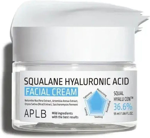 APLB Squalane Hyaluronic Acid Moisturizing Face Cream with Hyaluronic Acid & Collagen 55ml