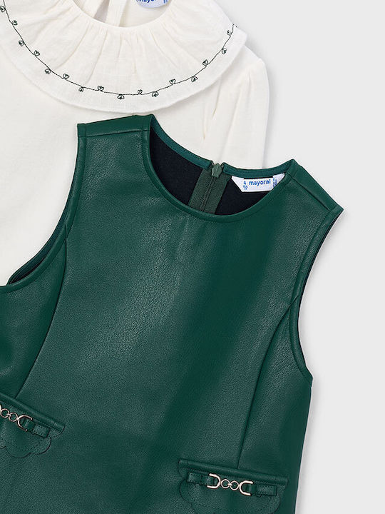 Mädchenkleid Ärmellos Set aus 2 mit Grün Mädchenkleid