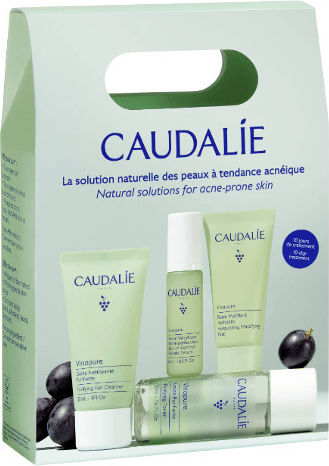 Caudalie Vinopure Blemish Control Salicylic Starter Kit Travel Set for Moisturizing 4 Pieces