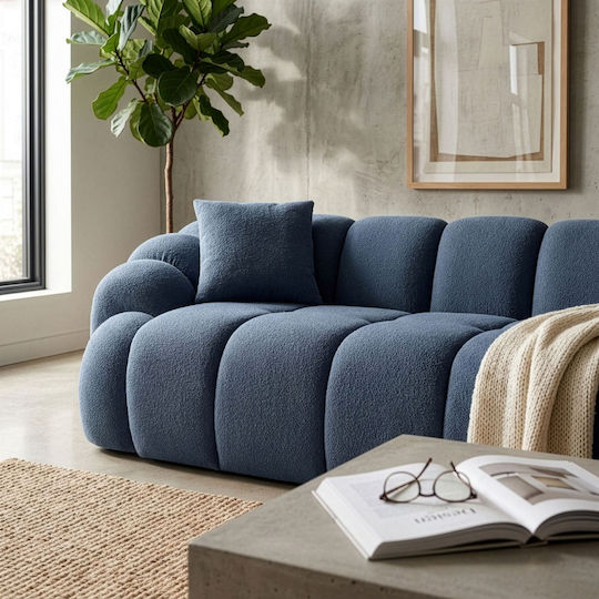 Octavio Τριθέσιος Καναπές Navy Blue 233x80x70εκ.