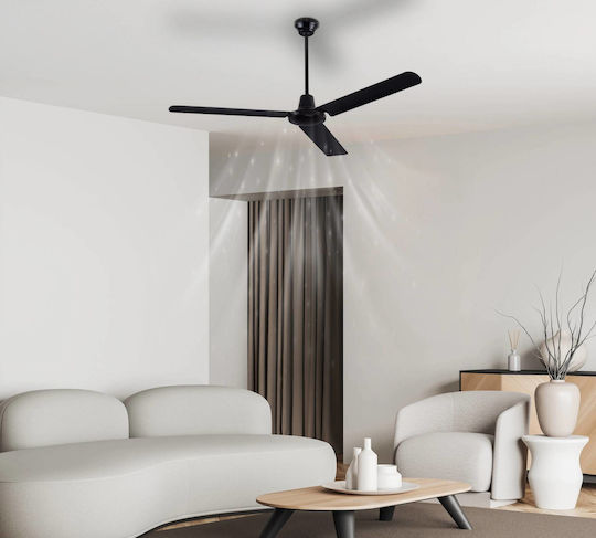 Globo Lighting Ανεμιστήρας Οροφής με Φως Μαύρος