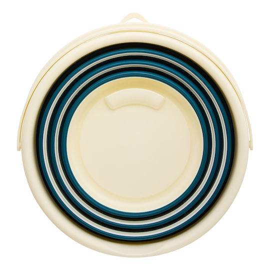 5Five Πτυσσόμενη Λεκάνη Στρογγυλή 33x33x25.2εκ. Χωρητικότητας 10lt Μπλε
