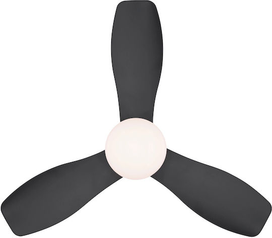 Globo Lighting Deckenventilator mit Leuchte Schwarz