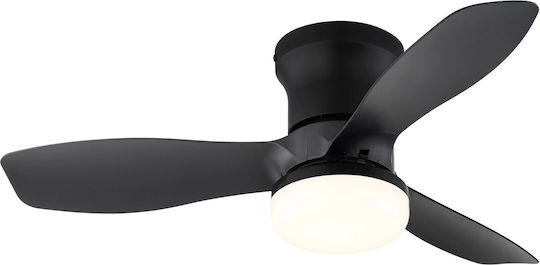 Globo Lighting Deckenventilator mit Leuchte Schwarz