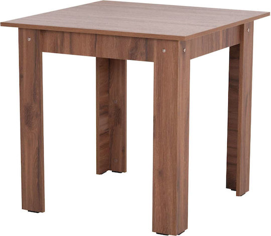 Quadratischer Küchentisch Aus Holz Walnuss 80x80x77cm Freebox