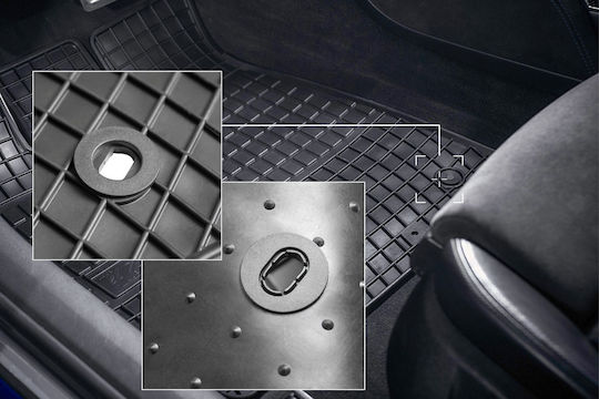 Covorașe Auto Din Cauciuc Fiat Grande Punto Hatchback 2005-2012 Negre Personalizate