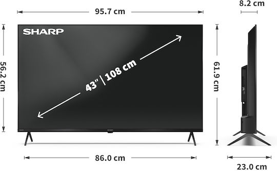 Sharp Smart Телевизор 43" 4K UHD LED 43HL4765E HDR (2025)