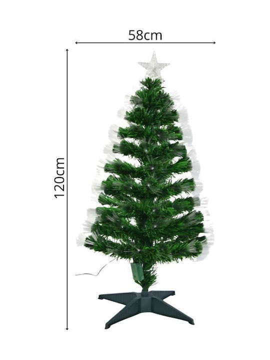 Christmas Tree 120cm With Optical Fiber Lighting White