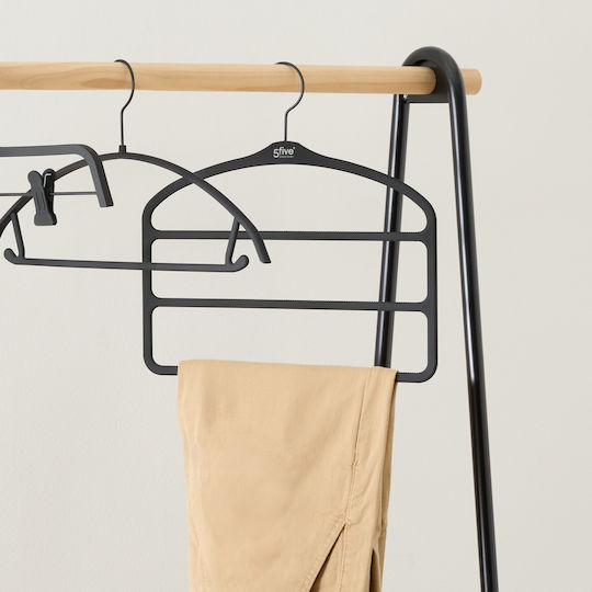 5Five Plastic Black Hanger for Pants