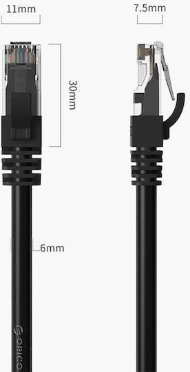 Orico Direct Attach Copper Cat.6 (Gigabit) Network Cable Ethernet Outdoor 20m Black