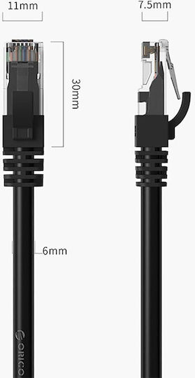 Orico Директно Свързване На Мед Кат.6 (Gigabit) Мрежов Кабел Ethernet Външен 40м Черен