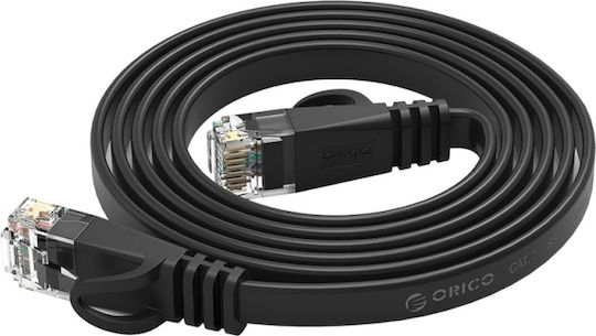 Orico Flat U/UTP Cat.7 (10Gbps) Καλώδιο Δικτύου Ethernet 10m Μαύρο