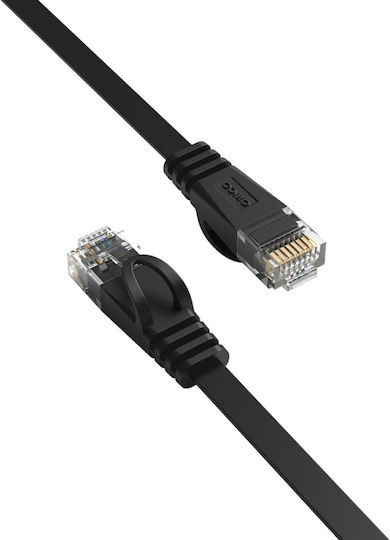 Orico Flat U/UTP Cat.7 (10Gbps) Καλώδιο Δικτύου Ethernet 10m Μαύρο