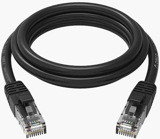 Orico Flat U/UTP Cat.6 Ethernet Network Cable 2m Black 1pcs
