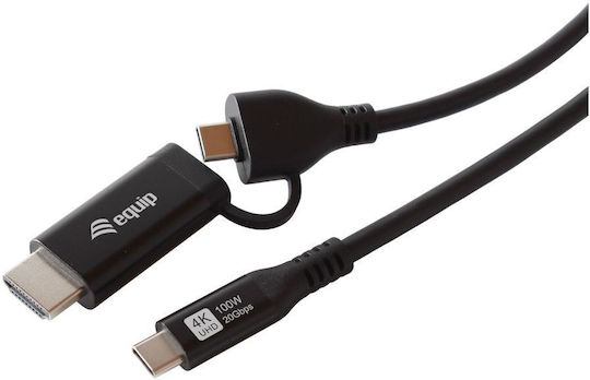 Equip Cablu HDMI male - USB-C male 1m Negru