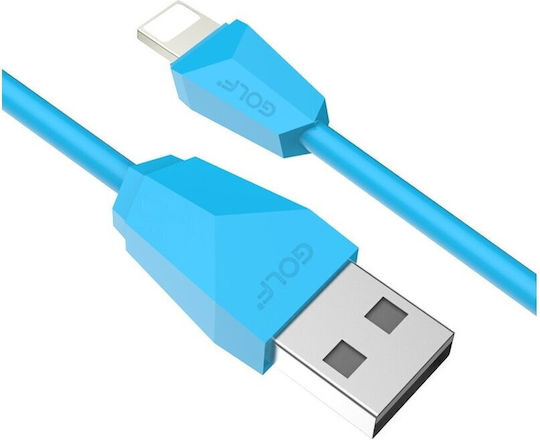 Golf Равен USB-A към Lightning кабел Син 1м (GC-27I-1-BL)