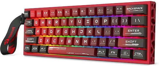 Redragon Venom K753 HE Gaming Mechanical Keyboard 60% with Magnetic Switches and RGB Lighting International English Red