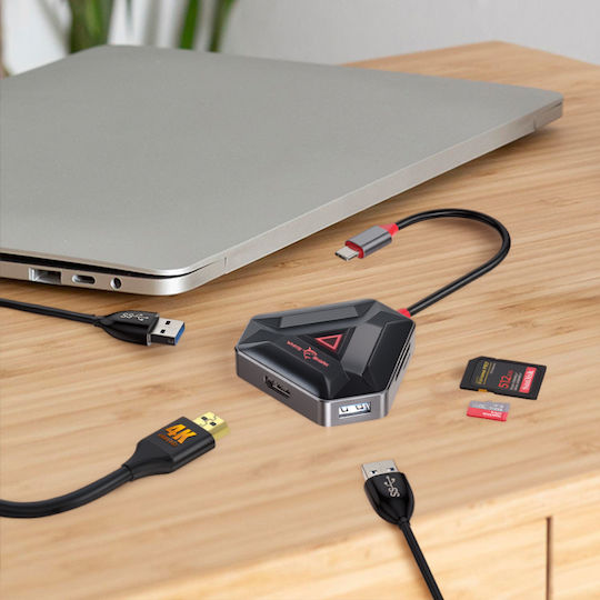 White Shark Hub 6 Θυρών USB 2.0 με σύνδεση USB-A