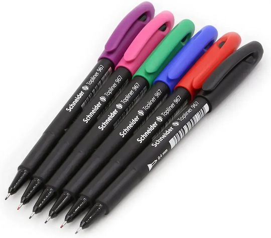 Schneider Μαρκαδόροι Σχεδίου Black 0.4mm Σετ 6τμχ