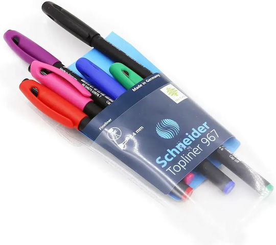 Schneider Μαρκαδόροι Σχεδίου Black 0.4mm Σετ 6τμχ