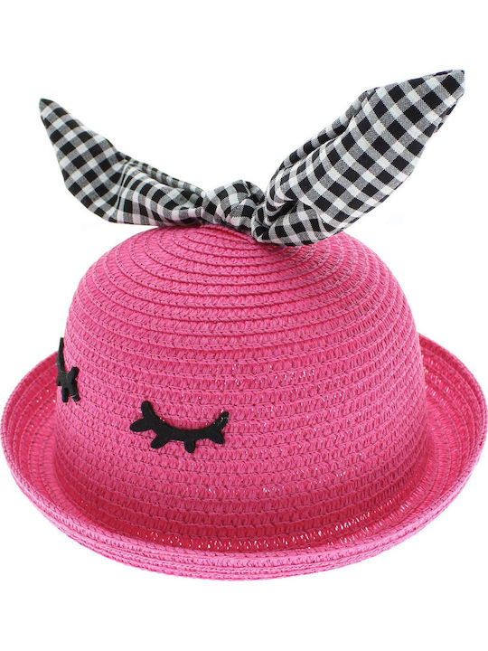 ButicCochet Palarie Copii Din Paie Fuchsia