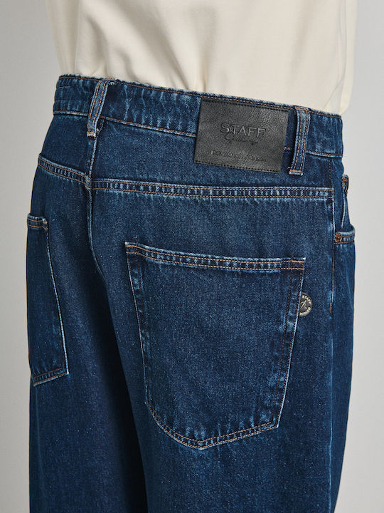 Pantaloni de Blugi Pentru Bărbați Straight Albastru Marin