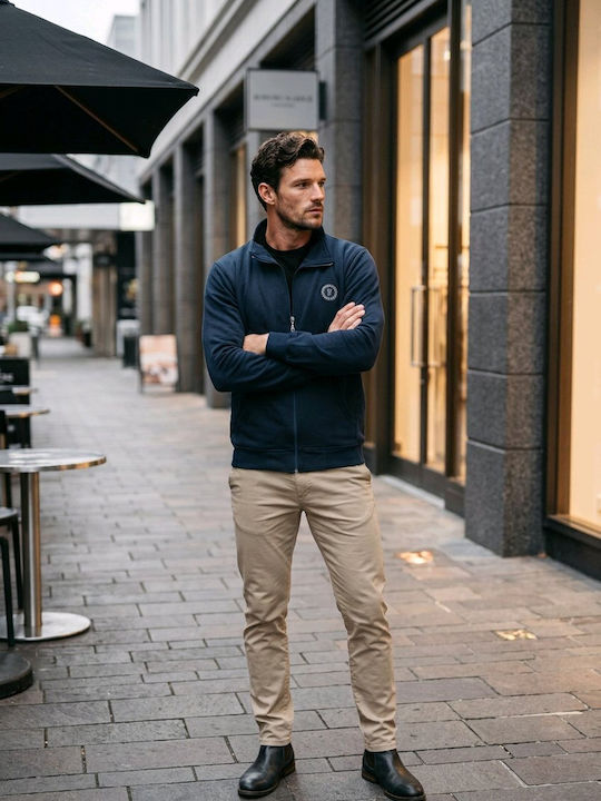 Blaues Sweatshirt Jacke