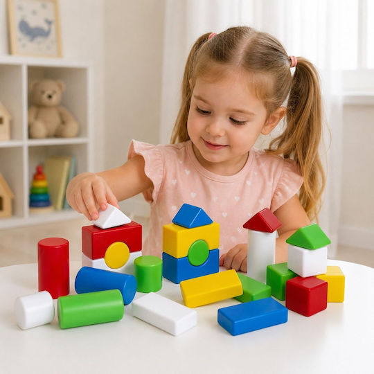 Cuburi de construit Little Builder pentru 3+ Ani 24 buc HTB1184