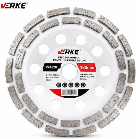 Concrete Grinding Kit Verke Diamond Disc + 180 Mm Vacuum System + Goggles Top44220gog