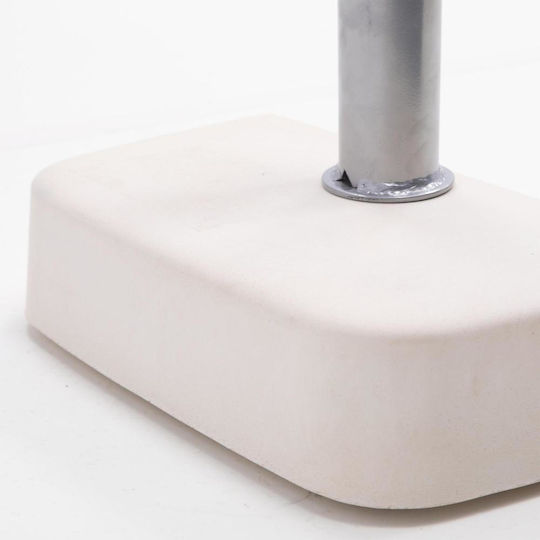 Naterial Βάση Ομπρέλας Τσιμεντένια White 42x23.5x9cm