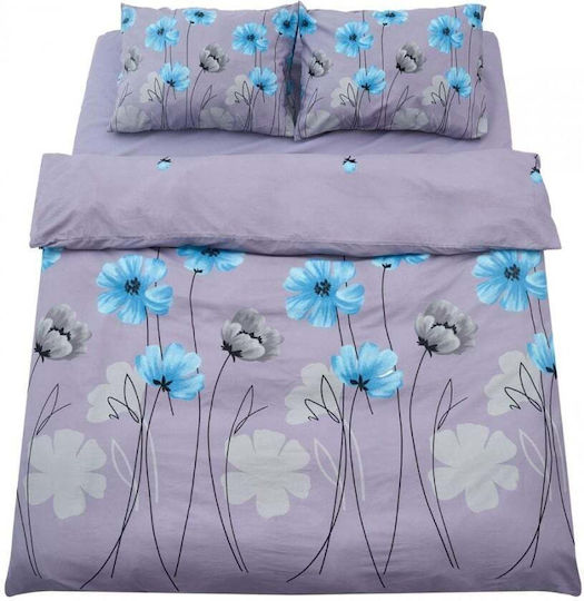 Heinner Set Husă pentru pilotă 100% bumbac 180x200cm Semidublă cu față de pernă și 1 cearșaf Carol