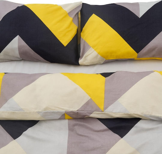 Heinner Set Husă pentru pilotă 100% bumbac 180x200cm Semidublă cu față de pernă și 1 cearșaf Zora