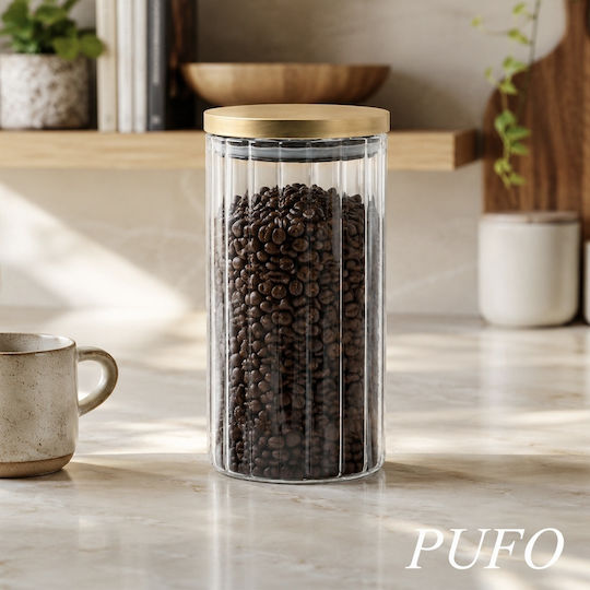 Jar for Pasta Cereals Sugar Coffee with Lid Glass 950ml