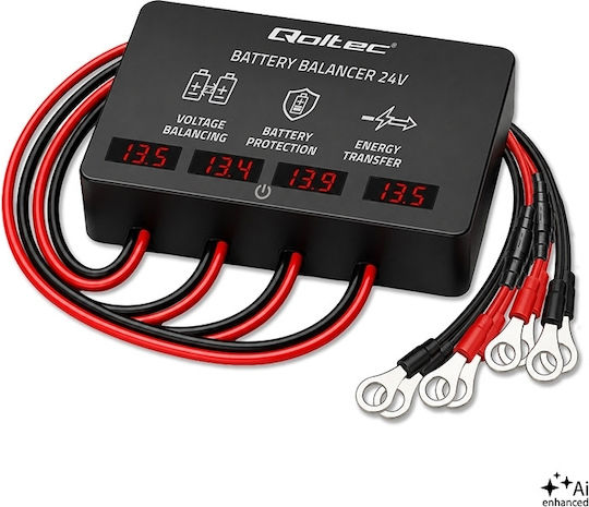 Qoltec Voltage Balancer 48 V Batteries 4 X 12 V 10 A Lifepo4 Agm Gel Led