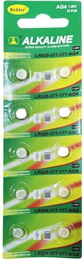 Set Alkalische Uhrenbatterien LR66 1.5V 10Stück