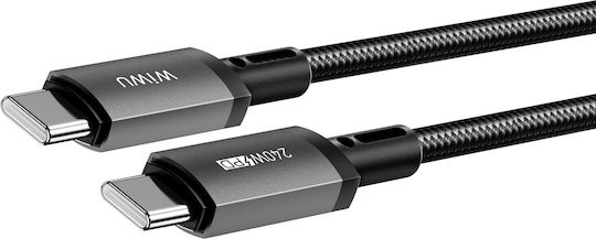 Wiwu Braided Cable USB-C Male - USB-C 240W PD Grey 1.5m Wi-C058