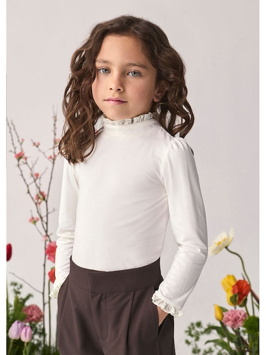 Kids Turtleneck Long-sleeved Cream