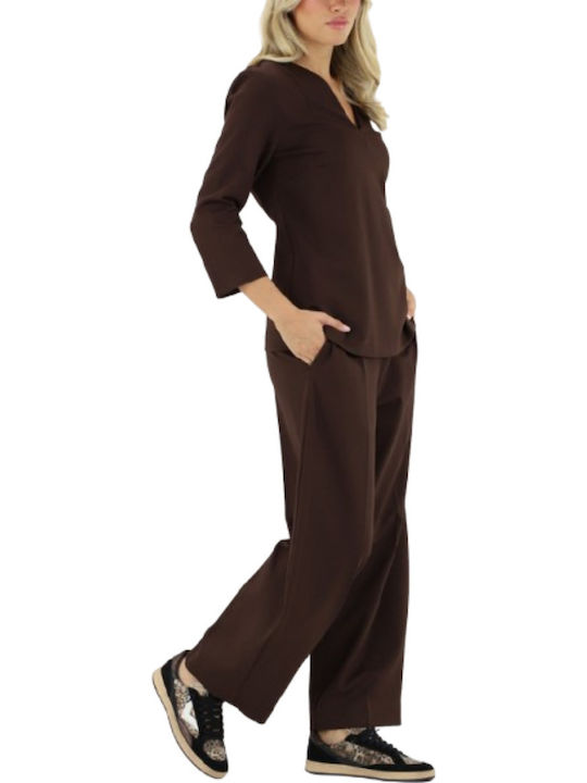 Women's Blouse Brown Stone
