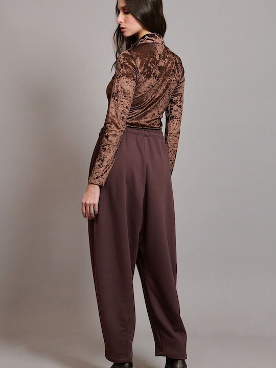 Damen Bluse Braun